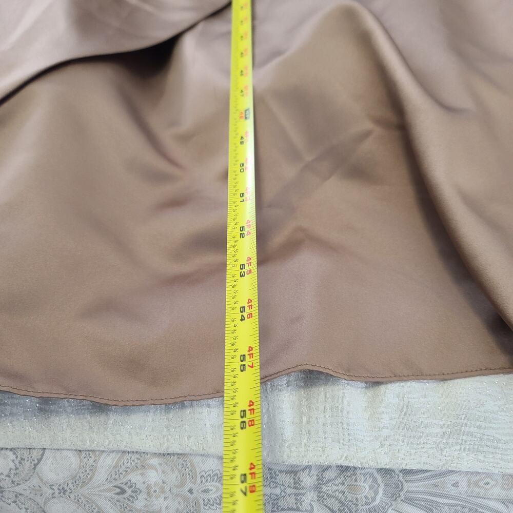 Davids Bridal faux wrap evening gown taupe Size 16 Ball gown wedding prom formal - Picture 5 of 11